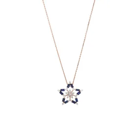 SIRIUS STAR DIAMOND SAPPHIRE NECKLACE