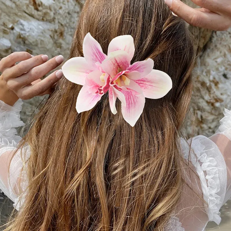 TAVIMART  -  Gladiolus Hairpin Flowers Small Hair Clips Bohemia Bridal Flowers Hair Clips Hairpins Barrette For Wedding Hair Accessories