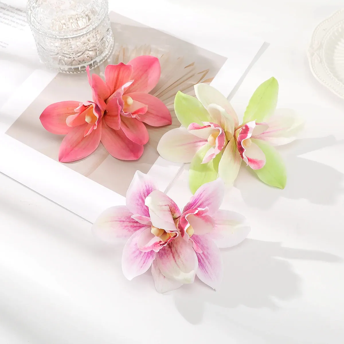 TAVIMART  -  Gladiolus Hairpin Flowers Small Hair Clips Bohemia Bridal Flowers Hair Clips Hairpins Barrette For Wedding Hair Accessories