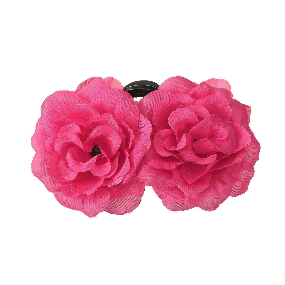 TAVIMART  -  Simulated Double Flower Hair Claws Rose Hair Clip Women Wedding Holiday Hair Crab Fashion Ponytail Hairpin Hair Accessories