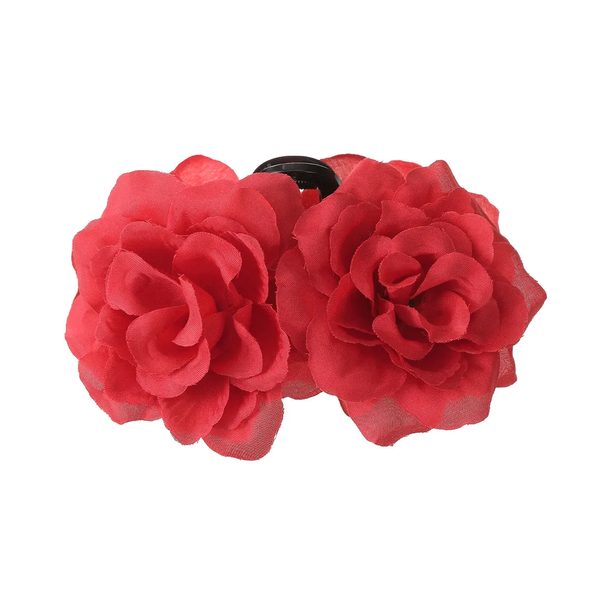 TAVIMART  -  Simulated Double Flower Hair Claws Rose Hair Clip Women Wedding Holiday Hair Crab Fashion Ponytail Hairpin Hair Accessories