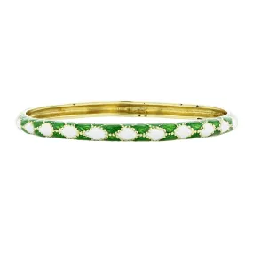 Tiffany and Co. White and Green Enamel Bangle