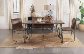 Topeka Dining Set Mango Cocoa and Gunmetal