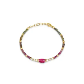 Tourmaline Gemstone Beaded Bracelet