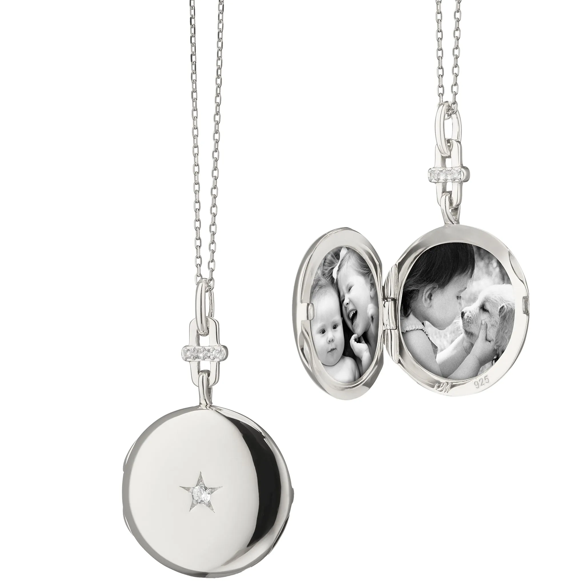 Twinkle Star Sapphire Anniversary Locket Necklace