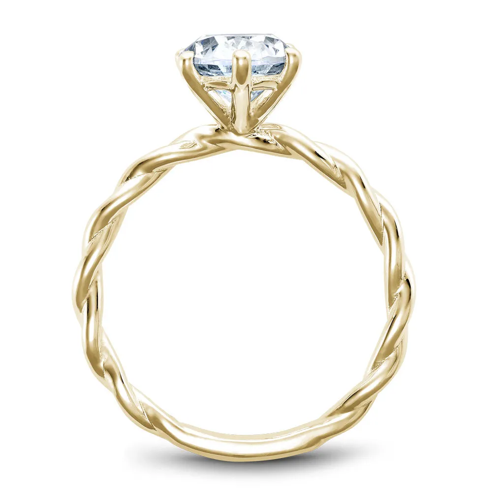 Twisted Band Solitaire Engagement Ring