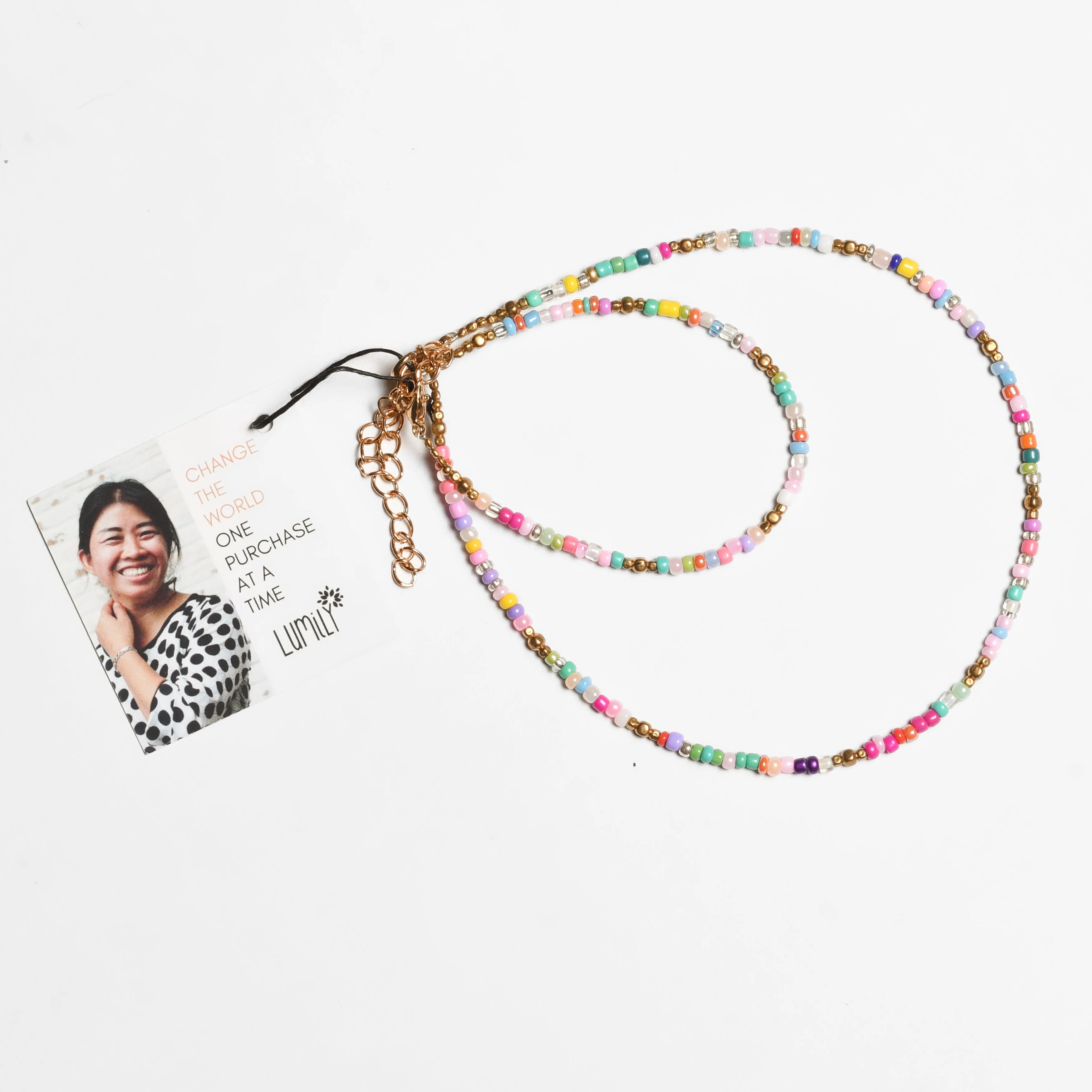 Veranda Beaded Choker and Bracelet Set - Thailand