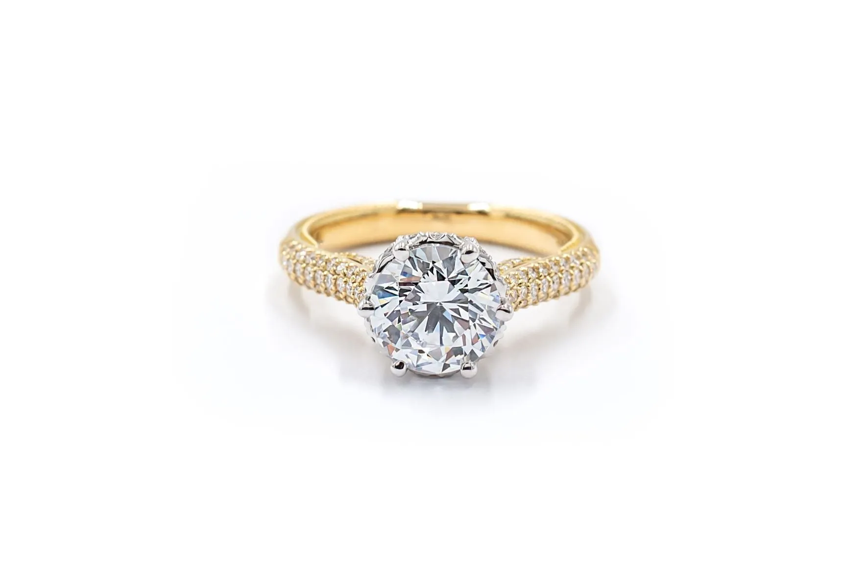 Verragio Diamond Engagement Ring Micro-Pave Lab Center