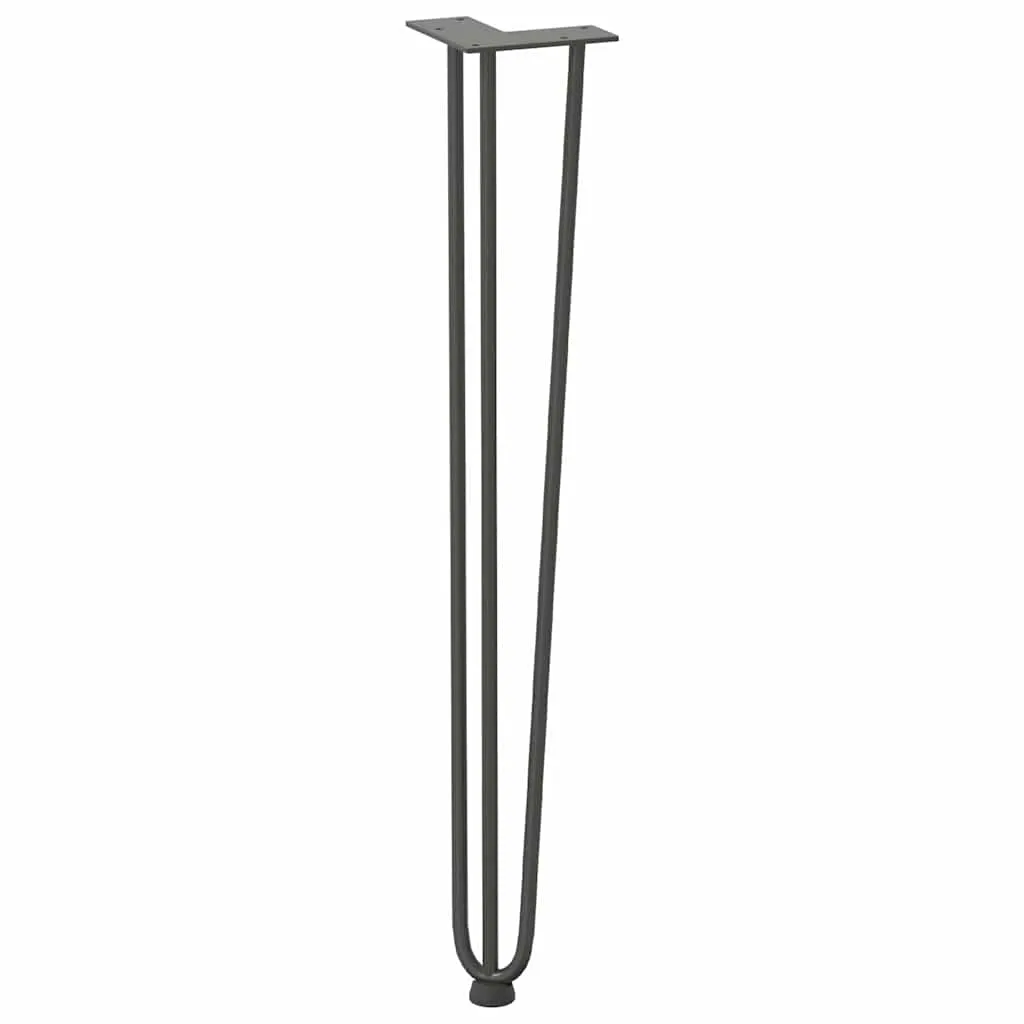 vidaXL Hairpin Table Legs 4 pcs Anthracite 72 cm Solid Steel