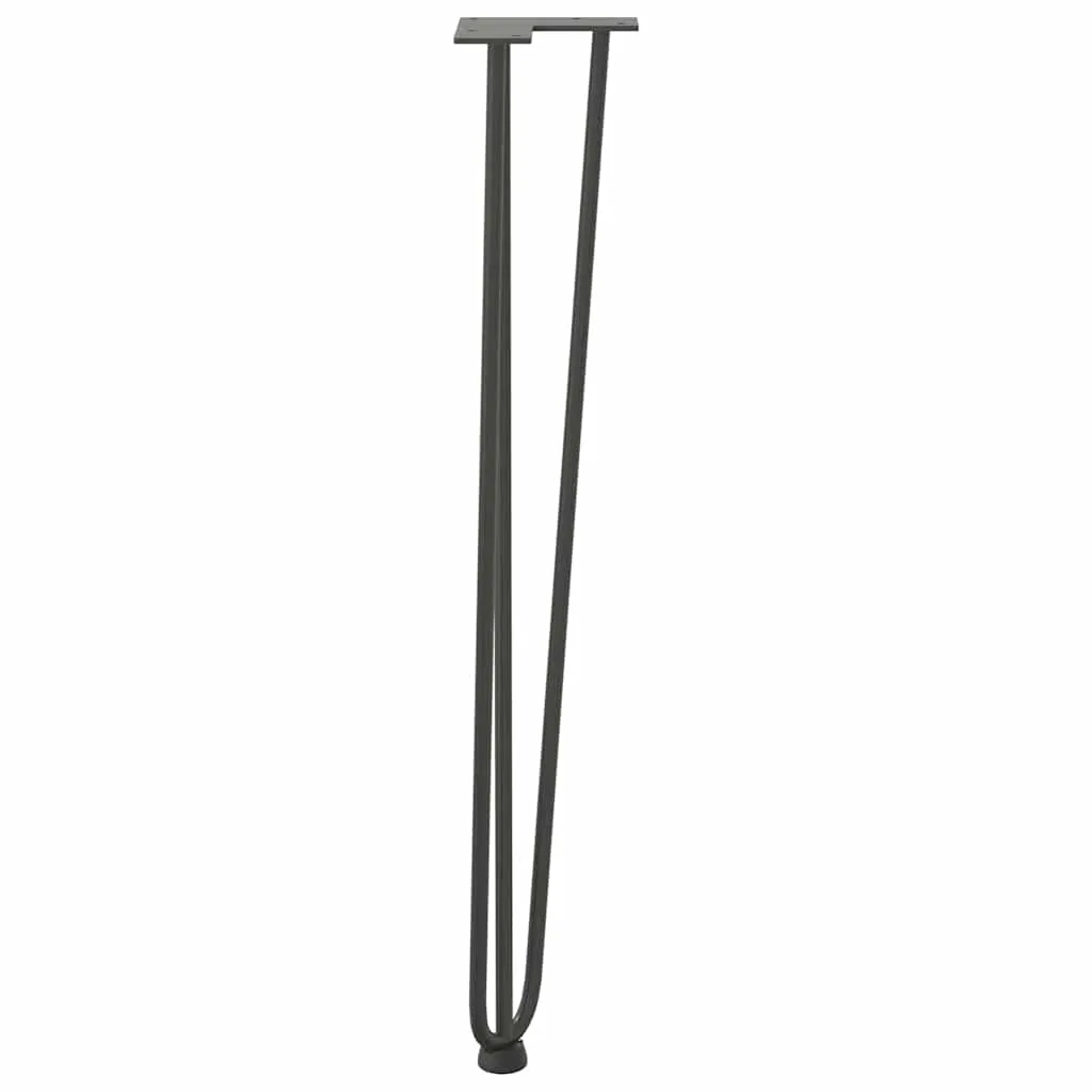 vidaXL Hairpin Table Legs 4 pcs Anthracite 72 cm Solid Steel