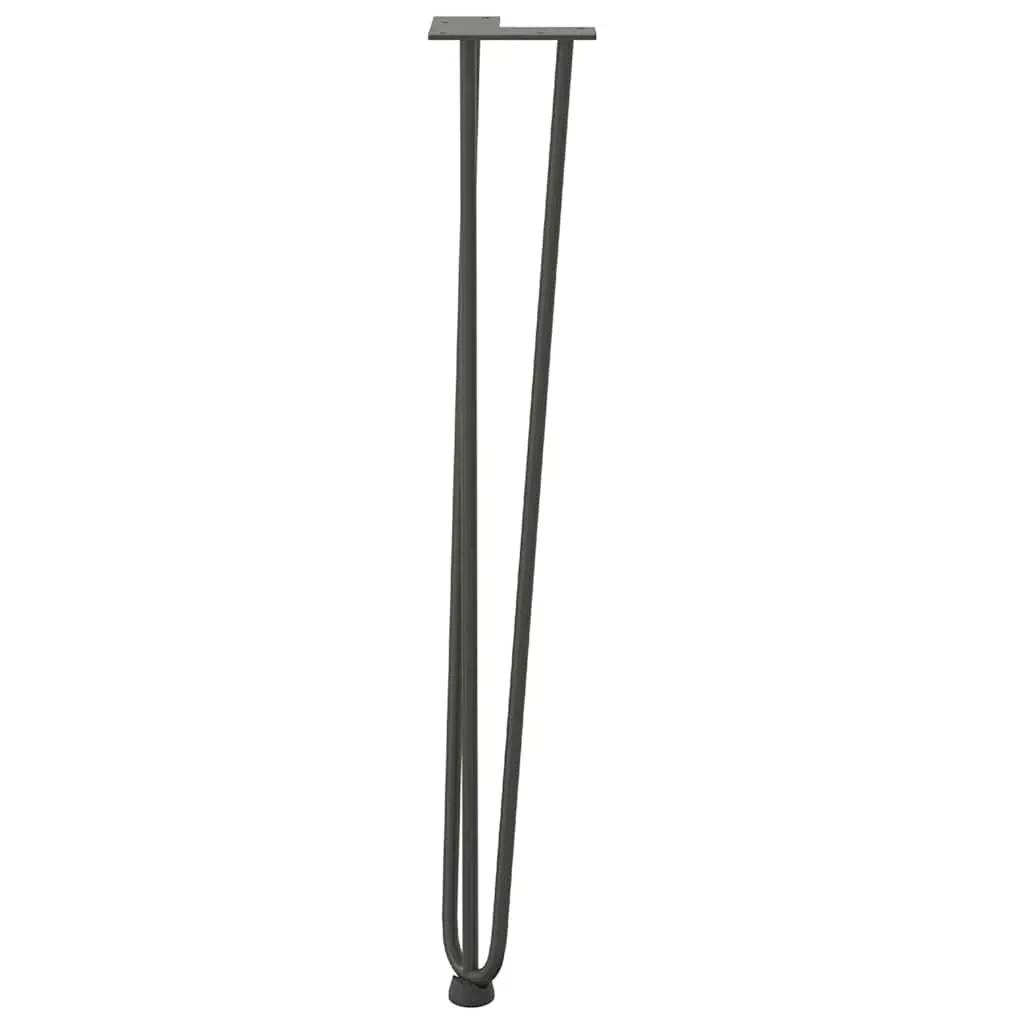 vidaXL Hairpin Table Legs 4 pcs Anthracite 72 cm Solid Steel