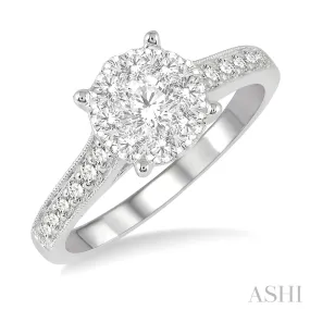 White Gold Women's Lovebright Engagement Ring