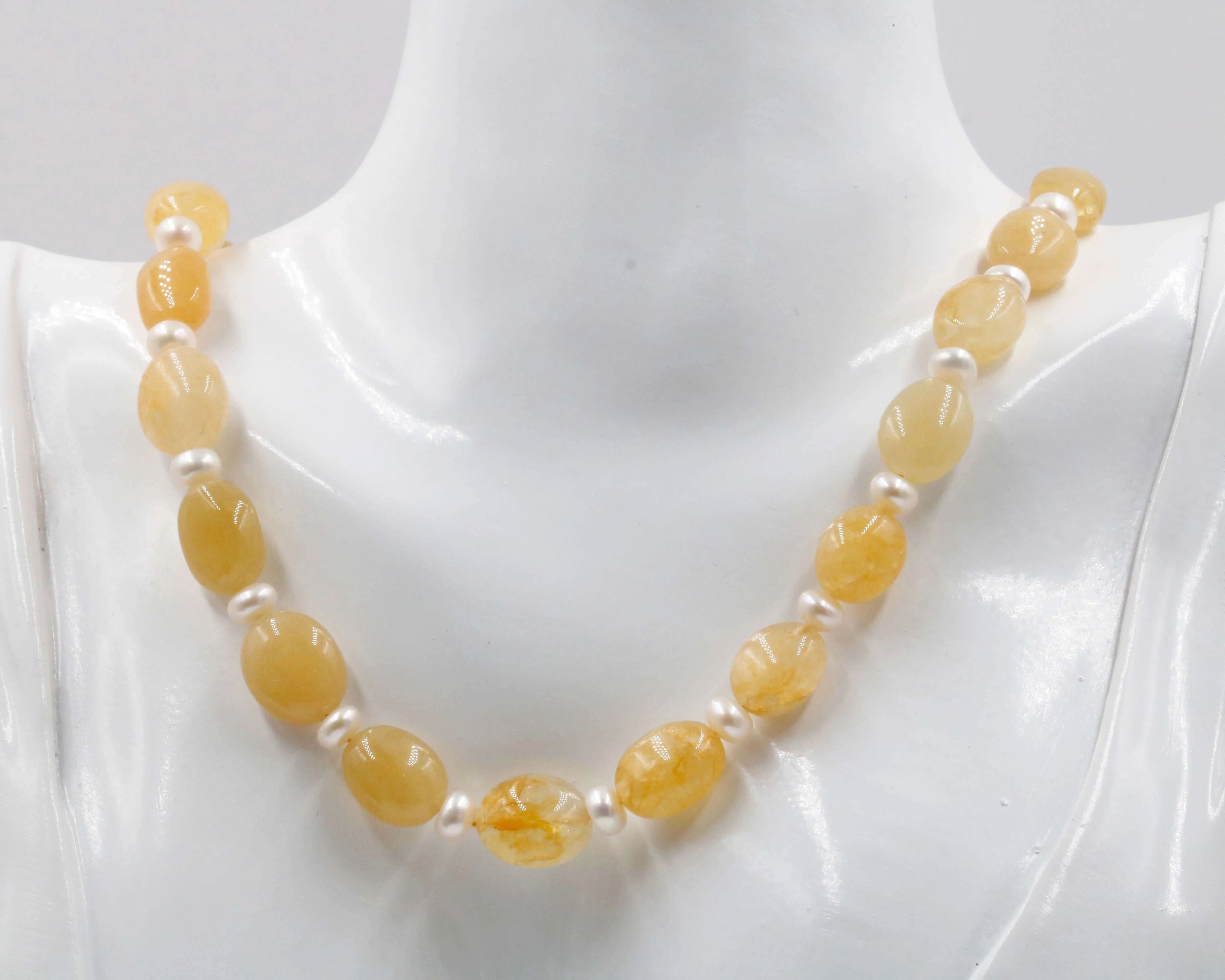 Yellow Sapphire Necklace Pearl Necklace Sarafa Necklace September Birthstone Indian Necklace Sapphire Necklace Pearl Necklace SKU 6142783